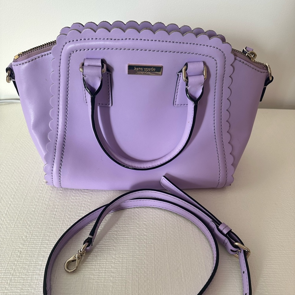 Kate Spade Lavender Purple Lilac Scalloped Bag Purse